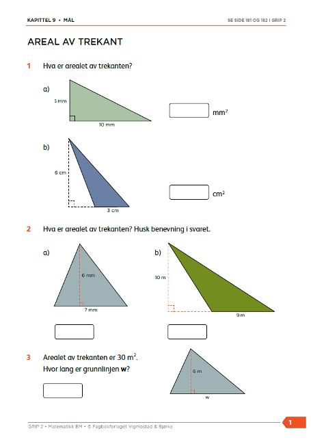 Grip 2 907 Areal av trekant, s. 181-182. Arbeidsark.jpg